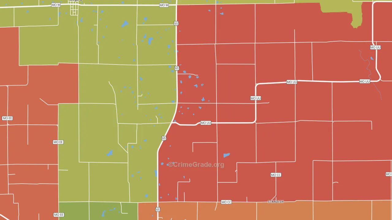 Stet, MO Map of Arson Rates