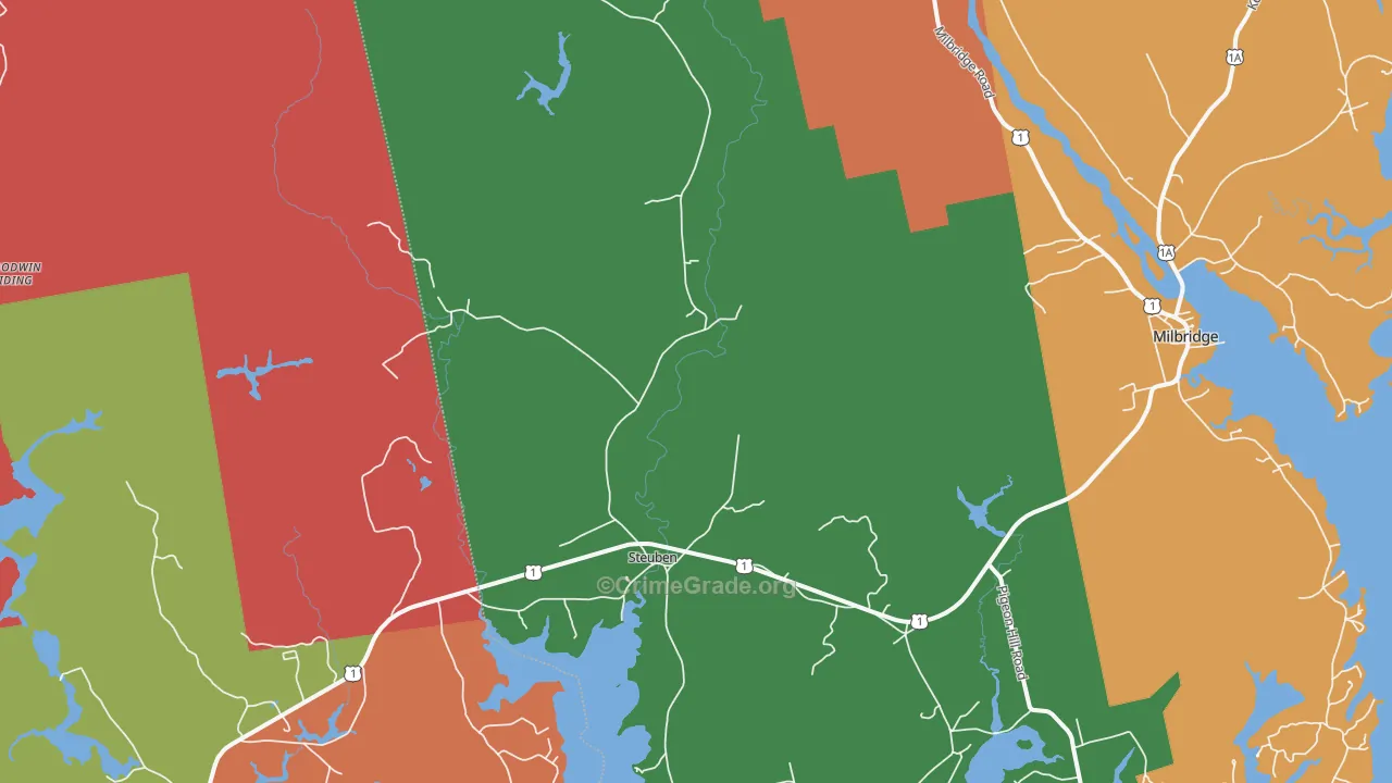 Steuben, ME Map of Arson Rates