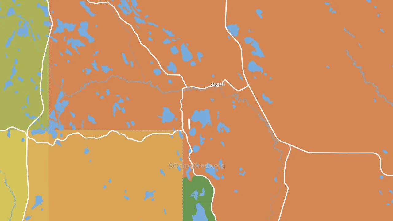 Steuben, MI Map of Arson Rates