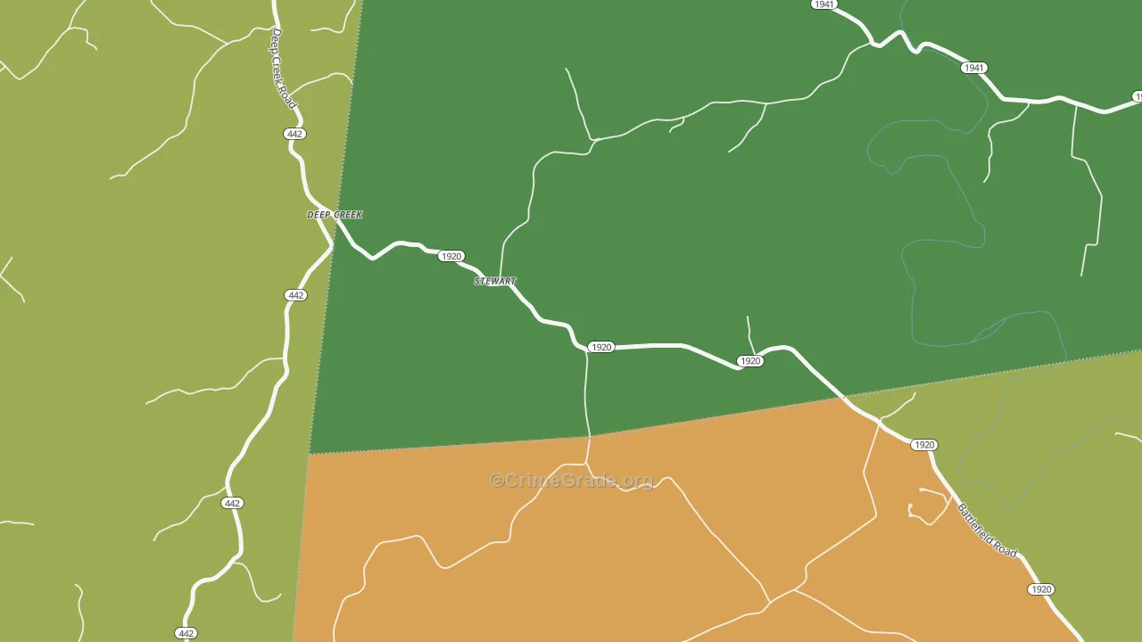 Stewart, KY Map of Arson Rates