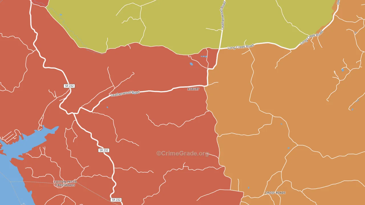 Stewart, TN Map of Arson Rates