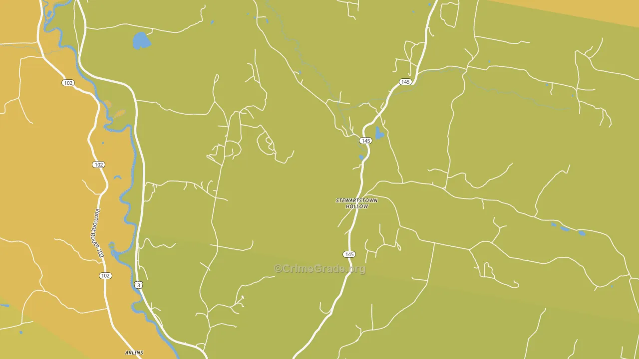 Stewartstown Hollow, NH Map of Arson Rates