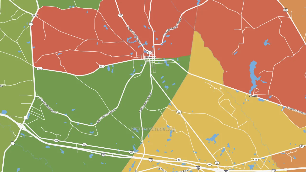 Stillmore, GA Map of Arson Rates