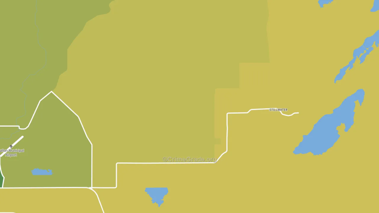 Stillwater, NV Map of Arson Rates