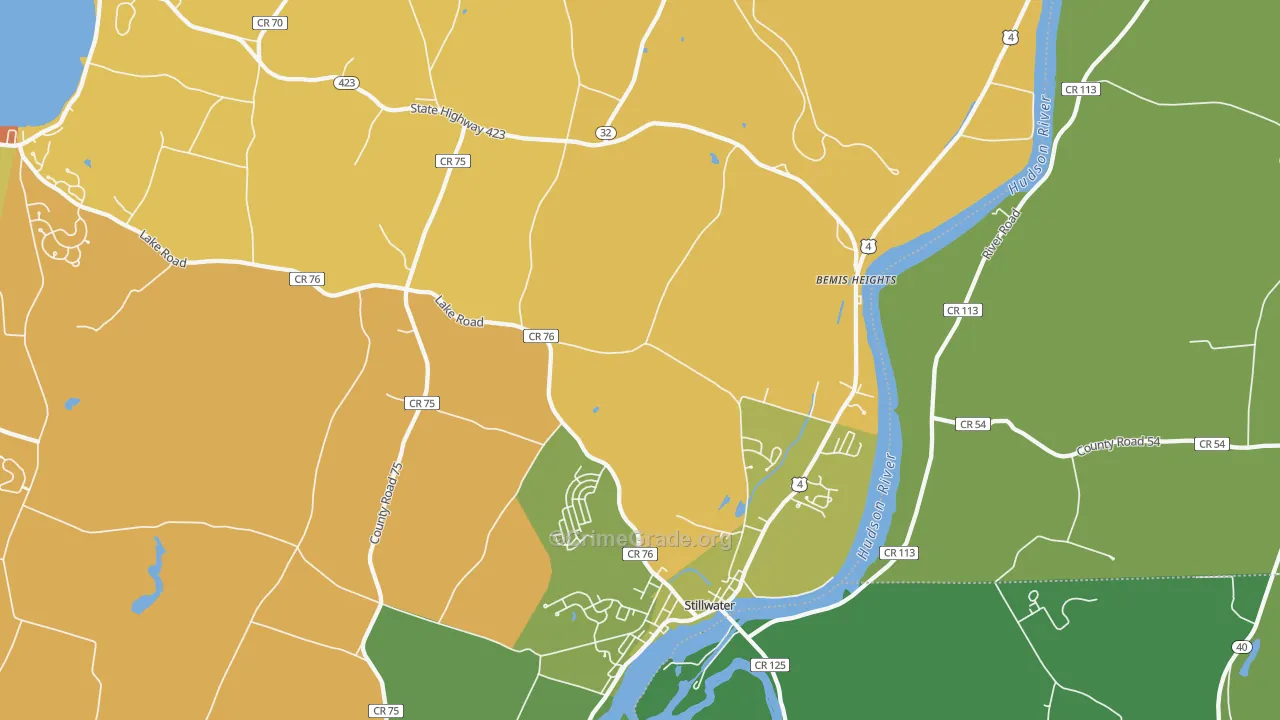 Stillwater, NY Map of Arson Rates