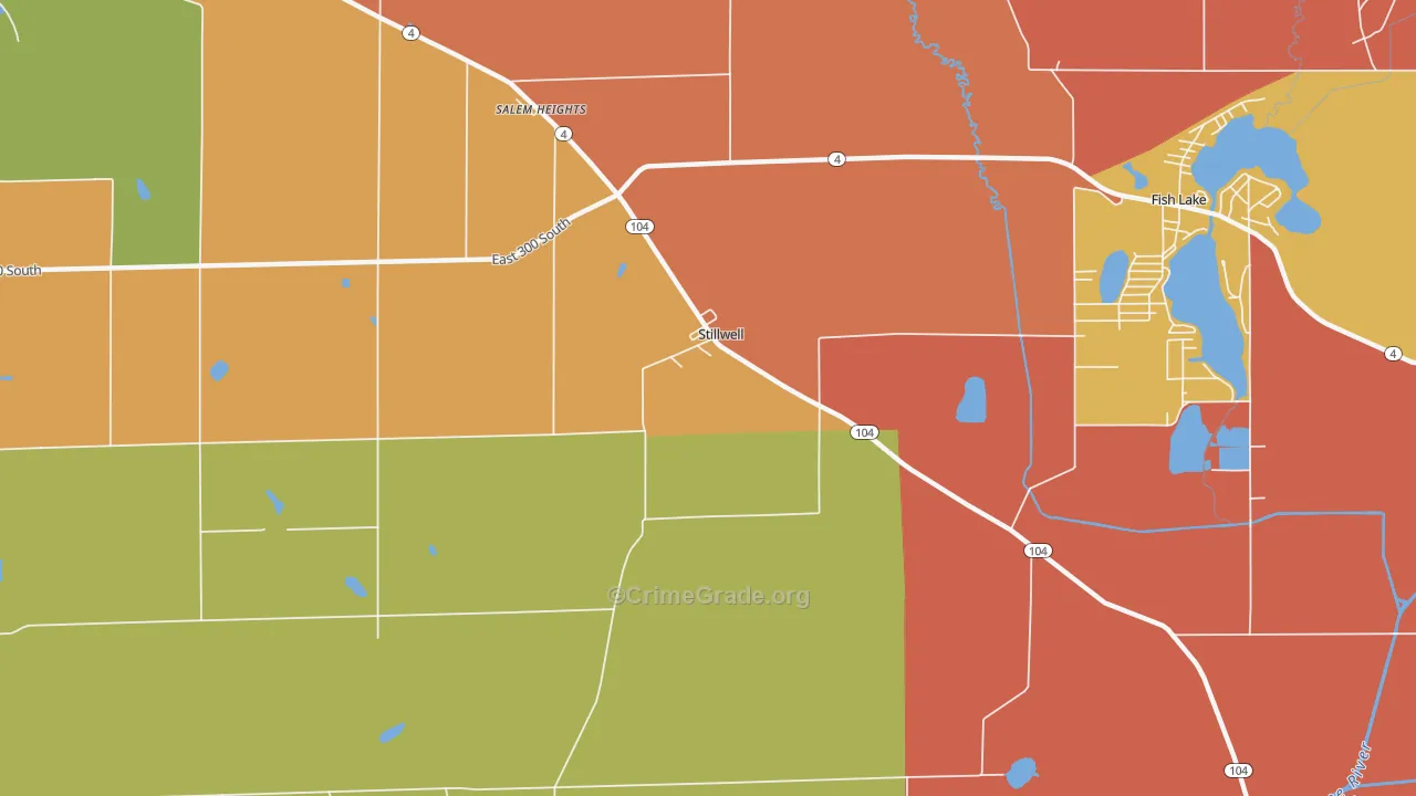 Stillwell, IN Map of Arson Rates
