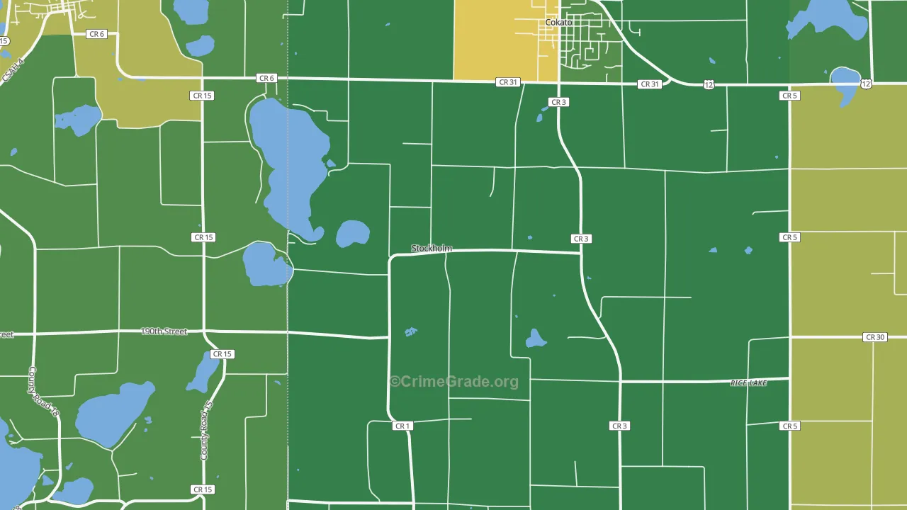 Stockholm, MN Map of Arson Rates