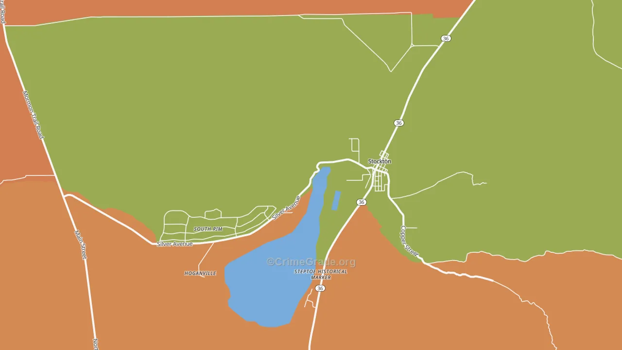 Stockton, UT Map of Arson Rates