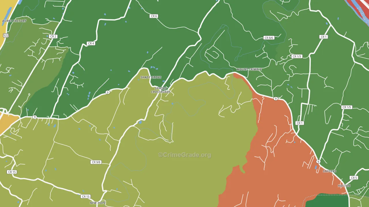 Stohrs Crossroads, WV Map of Arson Rates