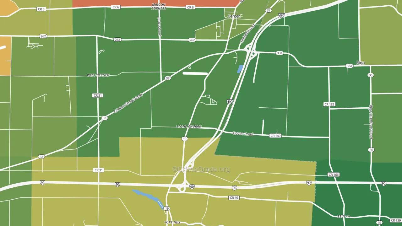 Stone Church, NY Map of Arson Rates
