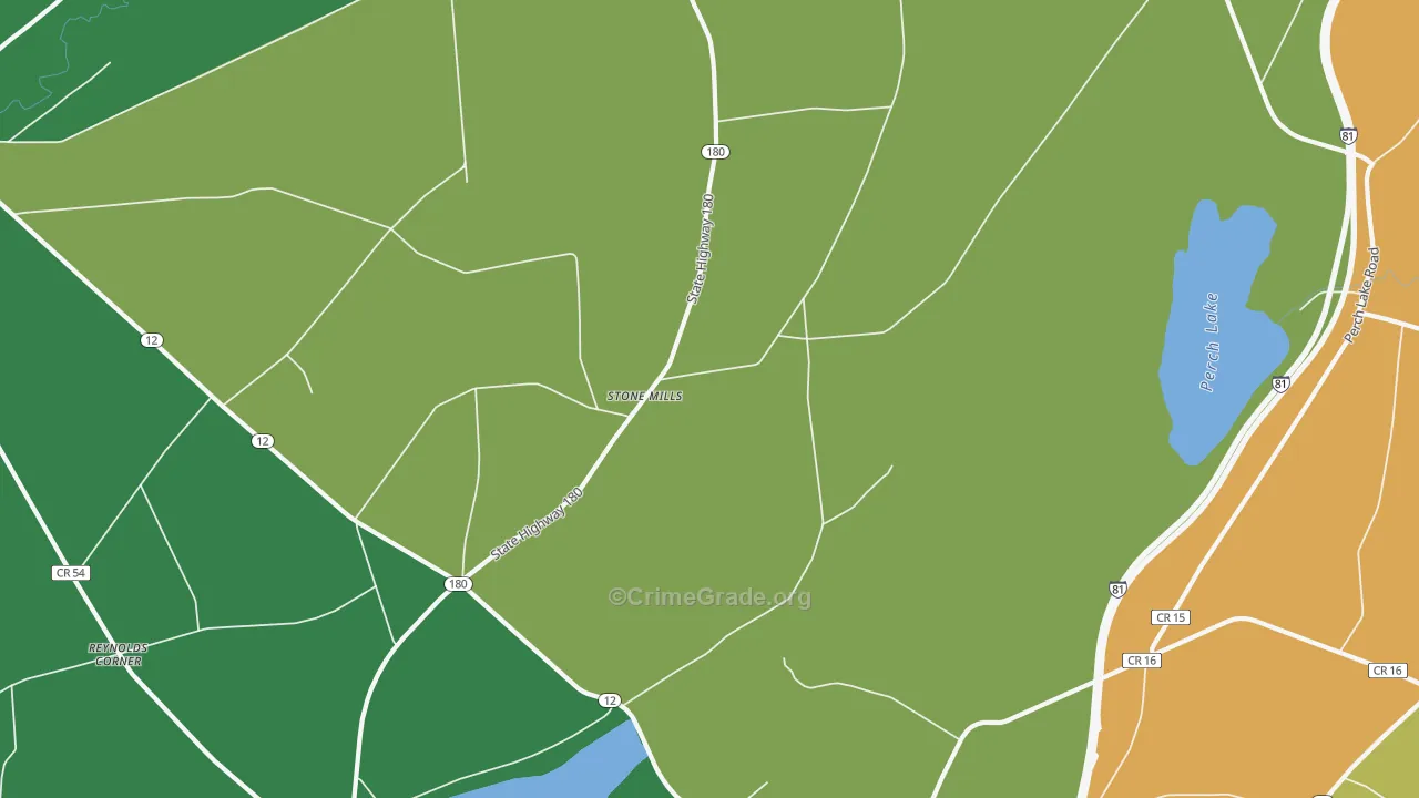 Stone Mills, NY Map of Arson Rates