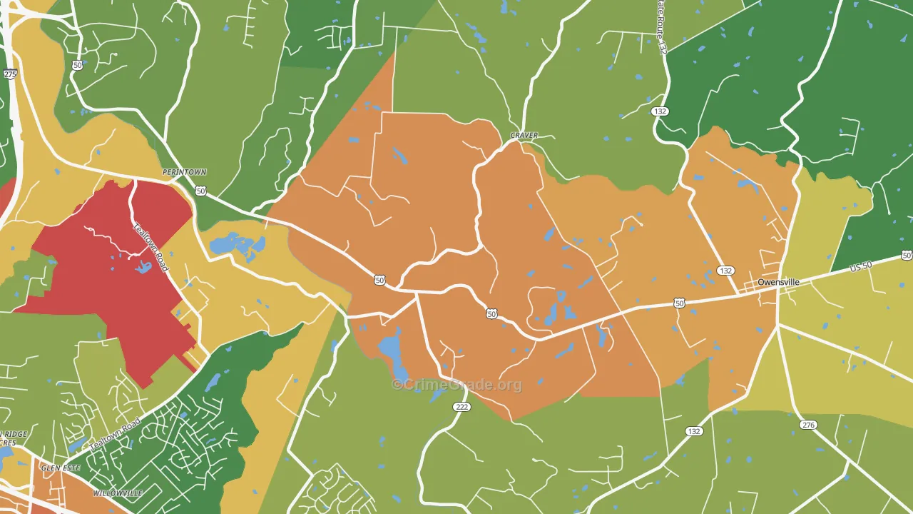 Stonelick, OH Map of Arson Rates