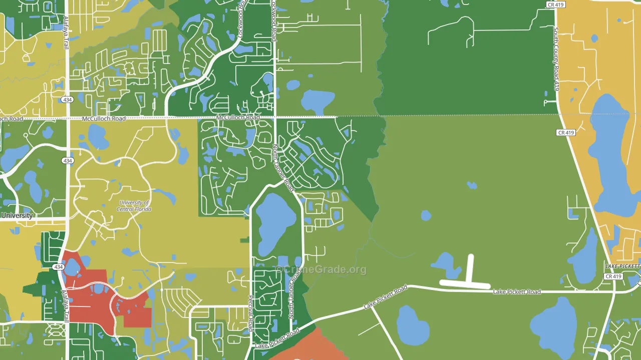 Stonemeade, Alafaya, FL Map of Arson Rates