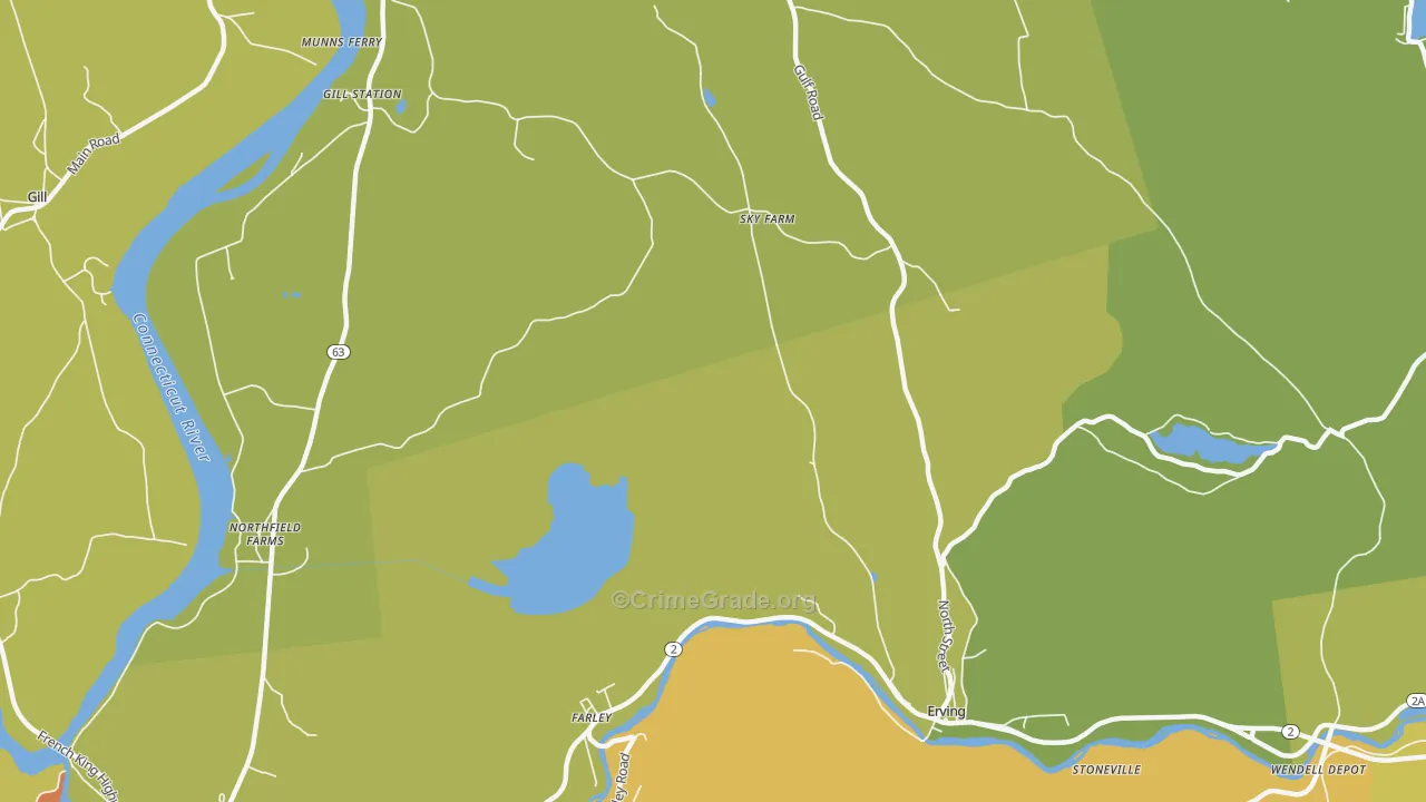 Stoneville, MA Map of Arson Rates