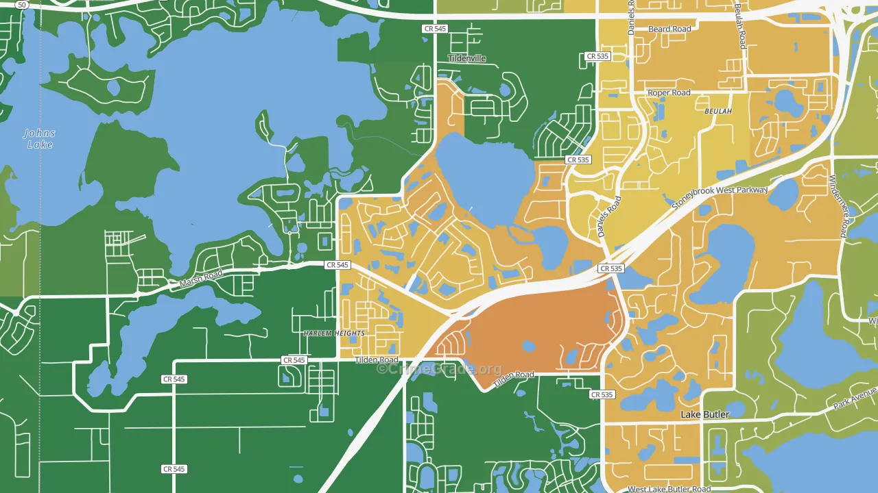 Stoneybrook West, Winter Garden, FL Map of Arson Rates