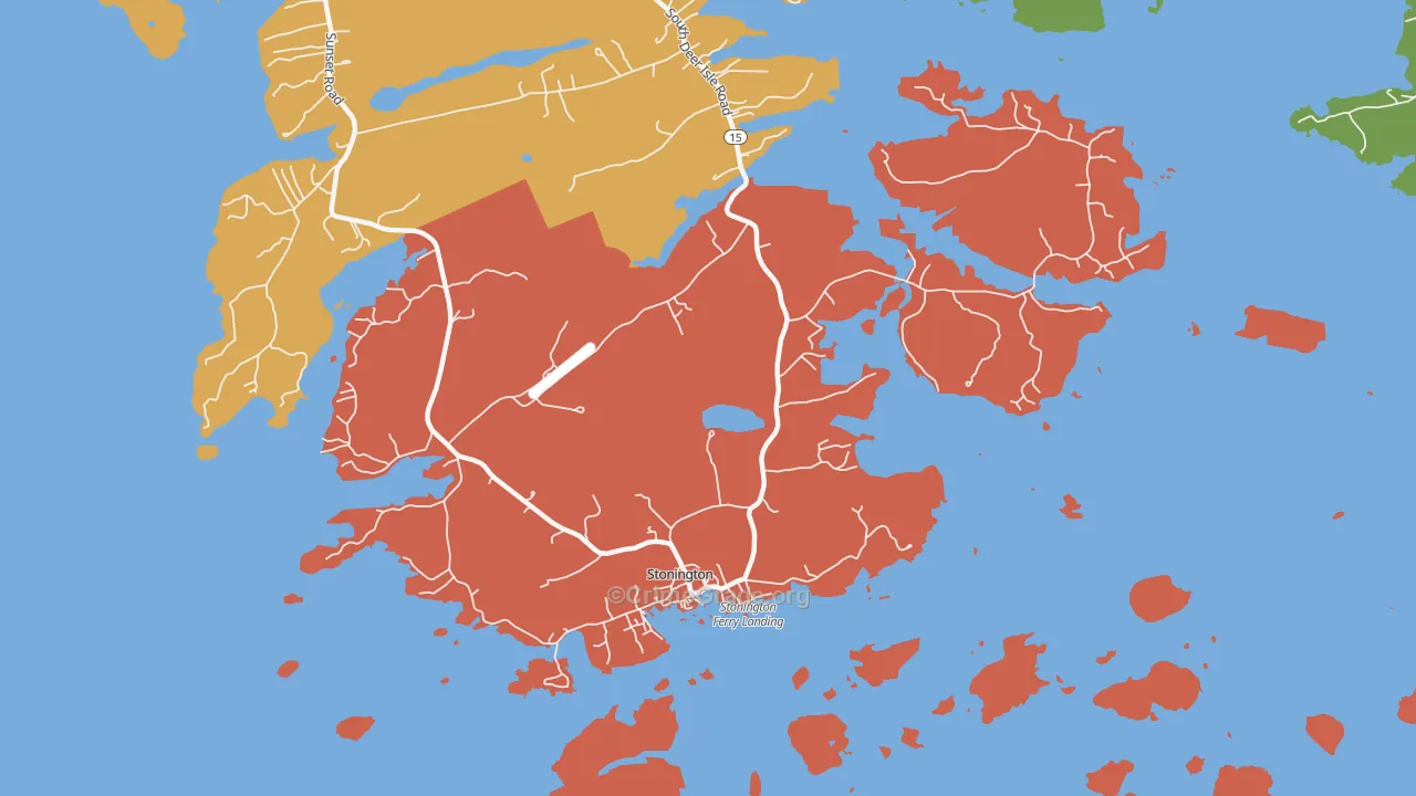 Stonington, ME Map of Arson Rates