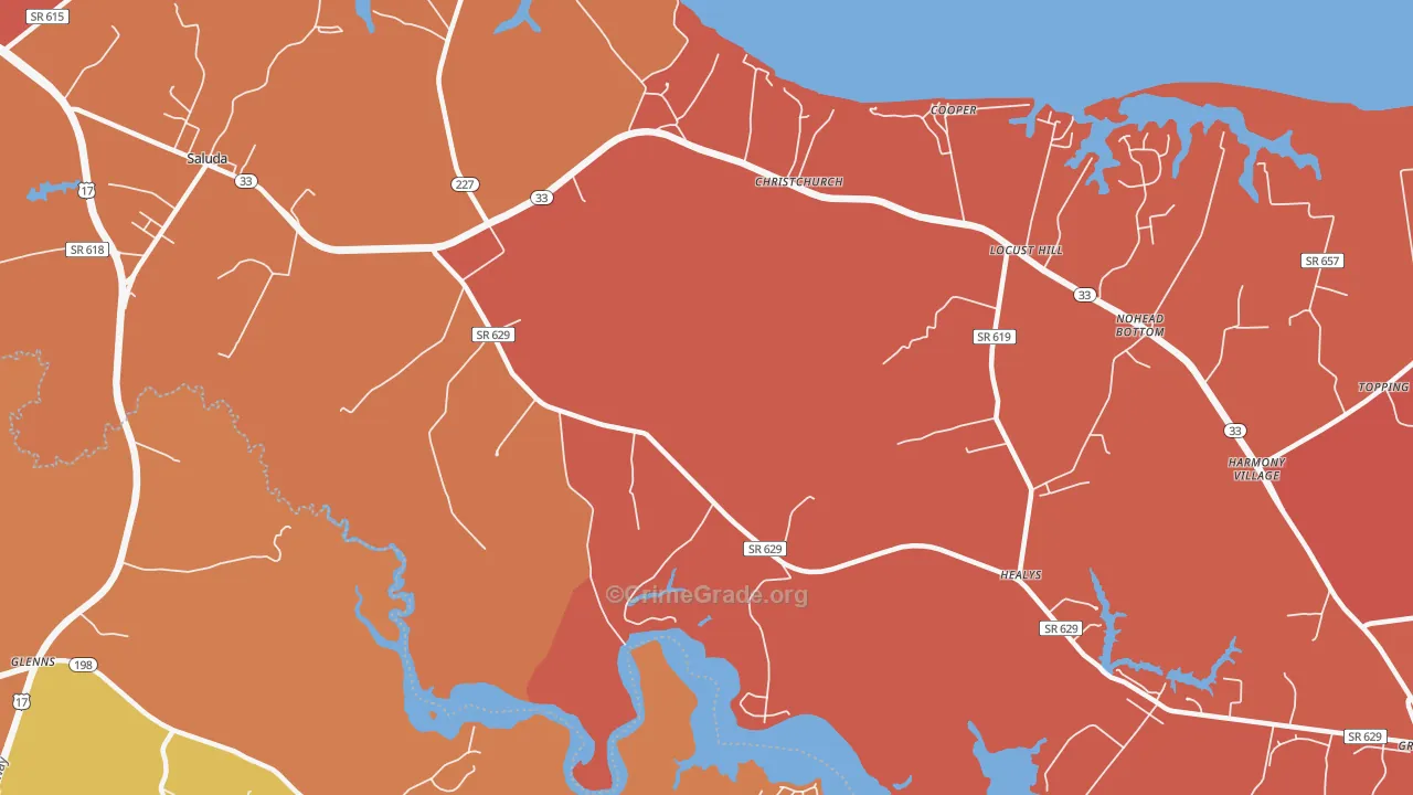 Stormont, VA Map of Arson Rates