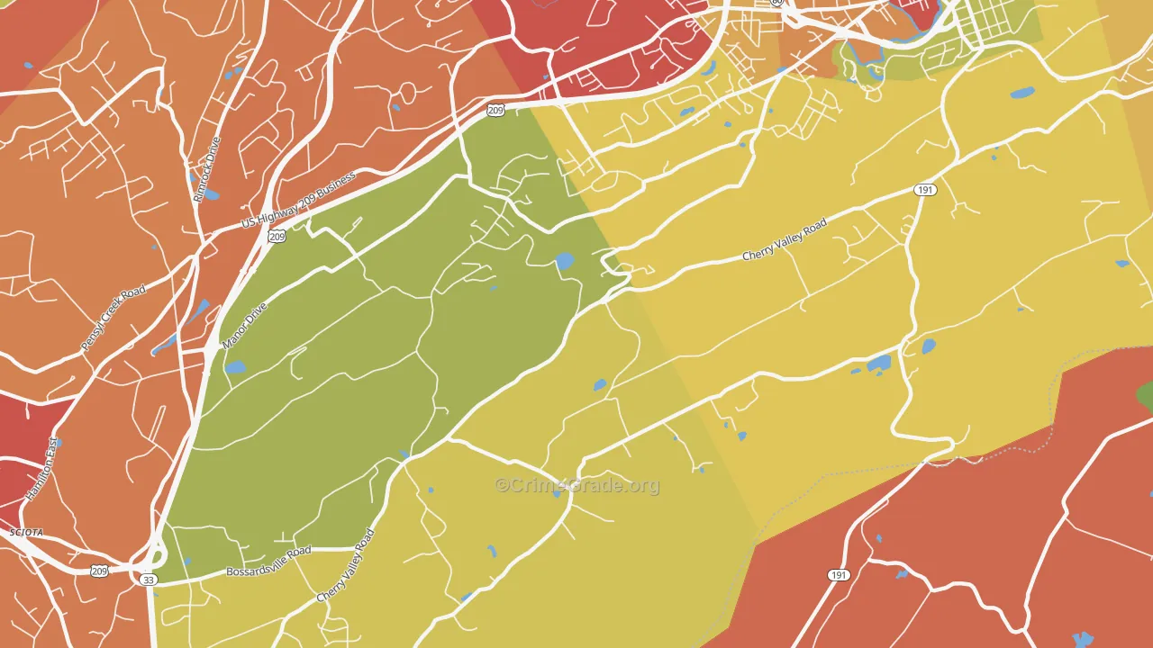 Stormville, PA Map of Arson Rates