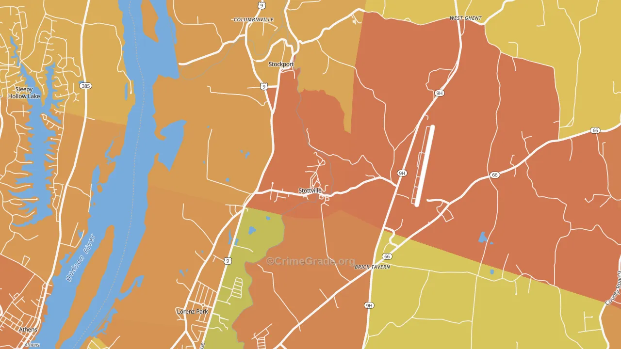 Stottville, NY Map of Arson Rates