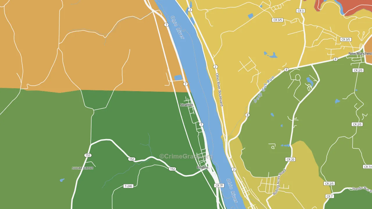 Stratton, OH Map of Arson Rates