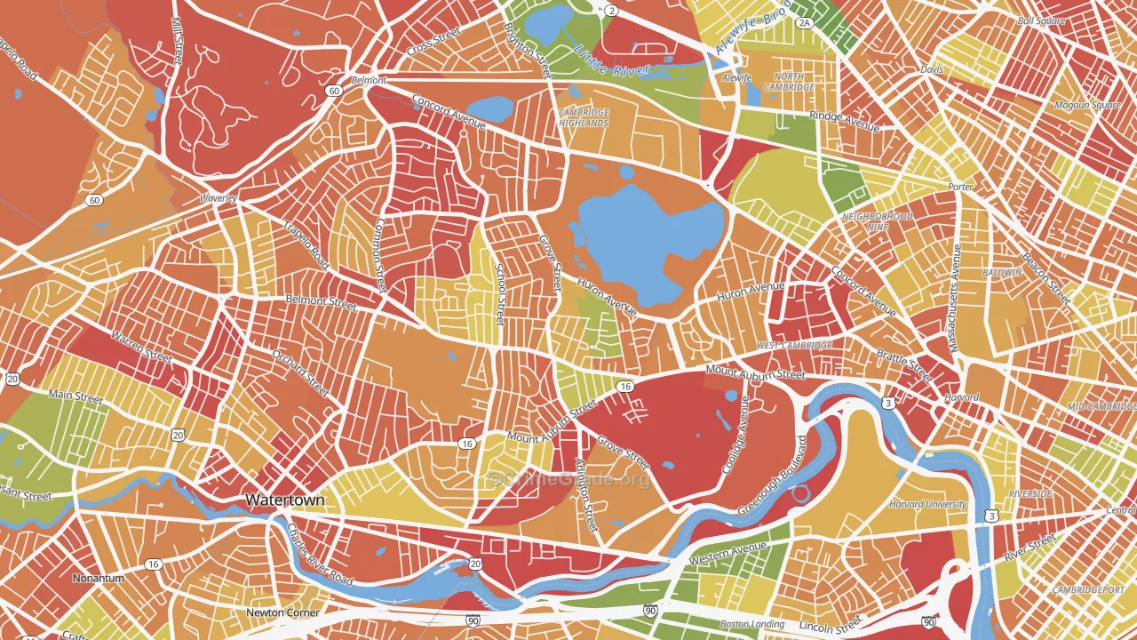 Strawberry Hill, Cambridge, MA Map of Arson Rates