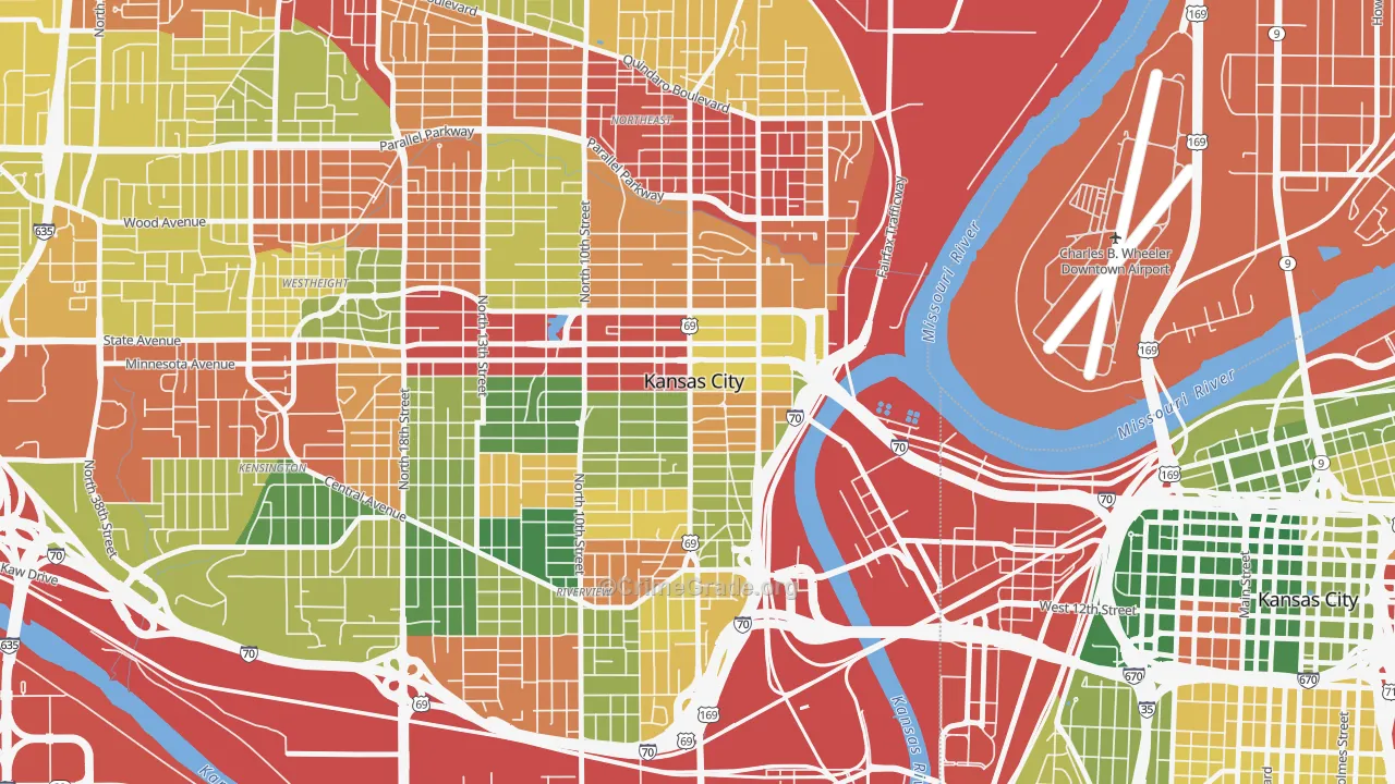 Strawberry Hill, Kansas City, KS Map of Arson Rates