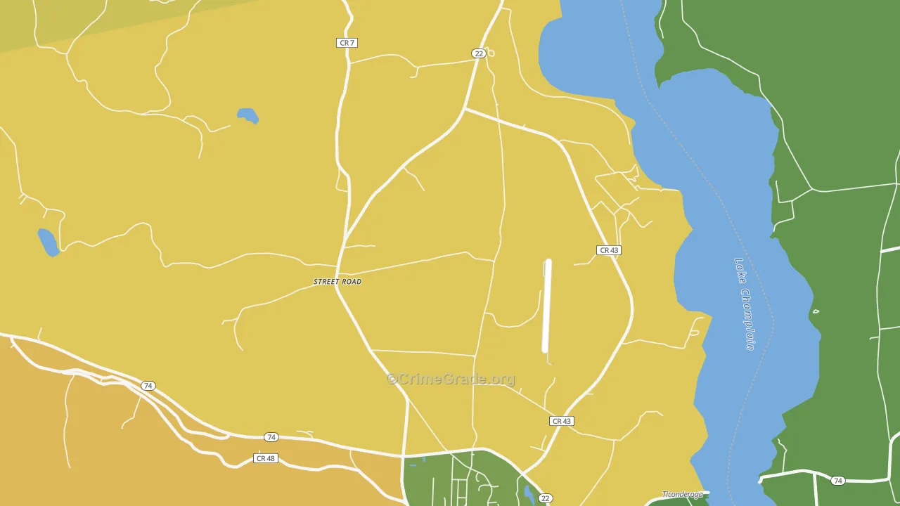 Street Road, NY Map of Arson Rates