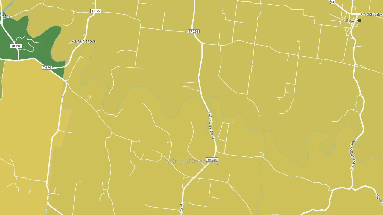 Stroudsville, TN Map of Arson Rates