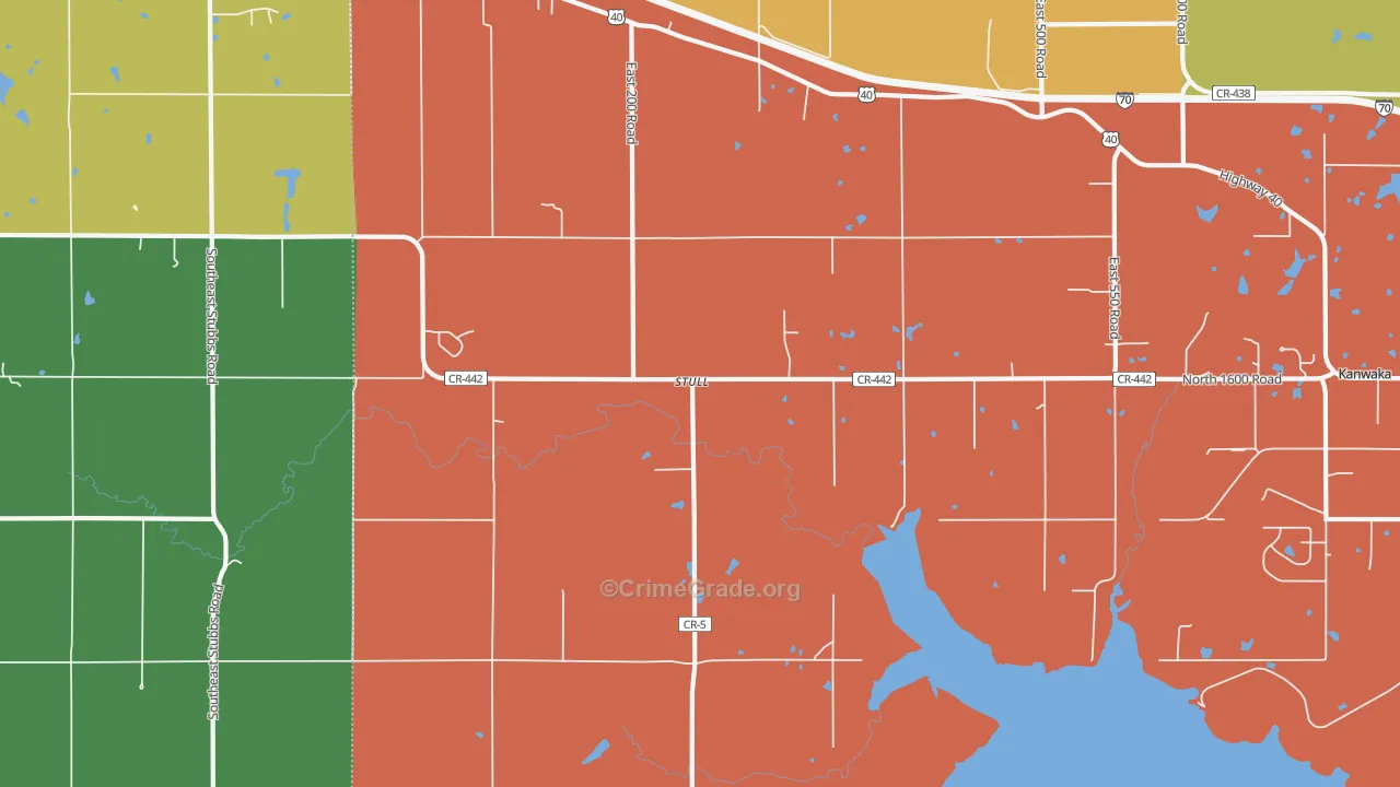 Stull, KS Map of Arson Rates