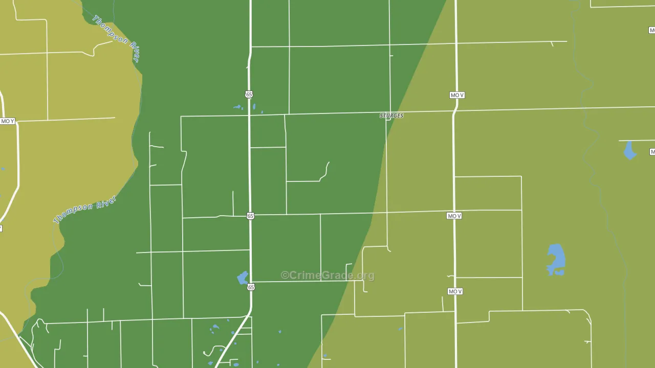 Sturges, MO Map of Arson Rates