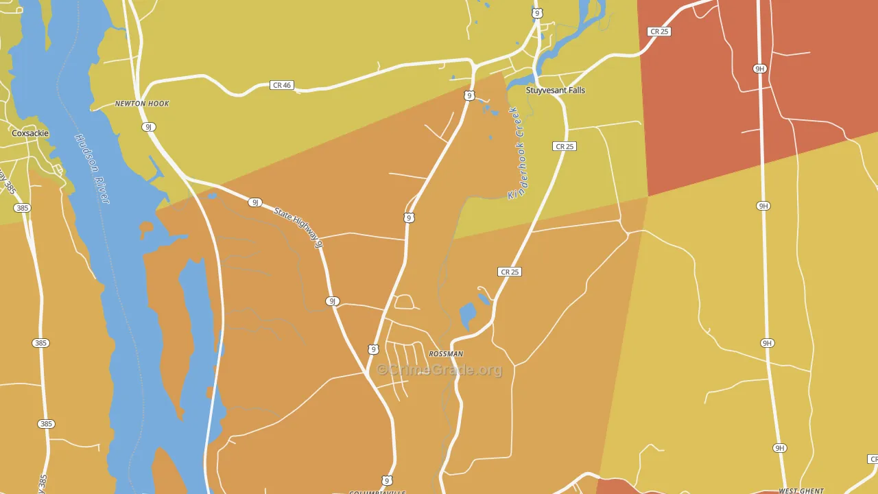 Stuyvesant Falls, NY Map of Arson Rates