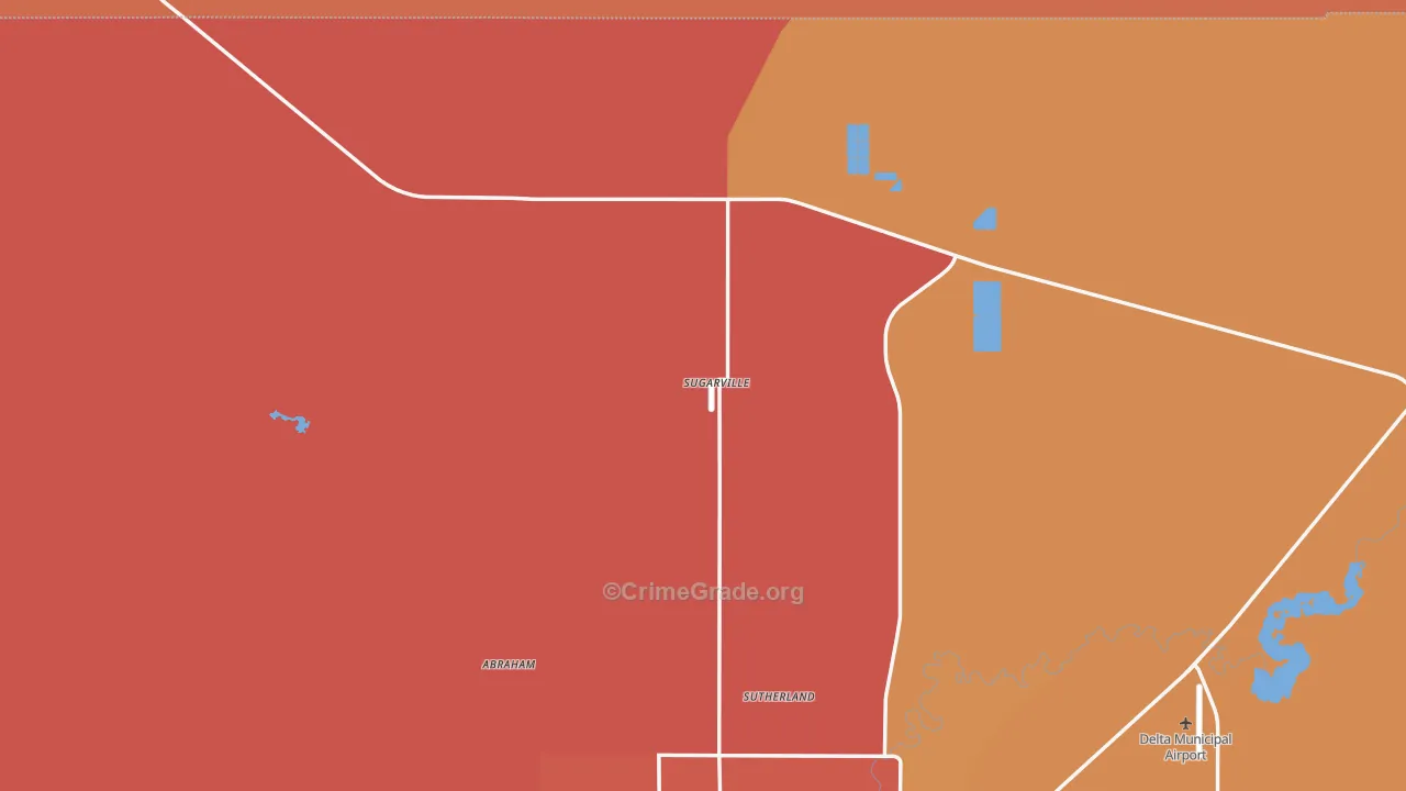 Sugarville, UT Map of Arson Rates