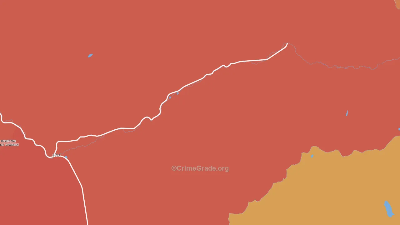 Sula, MT Map of Arson Rates