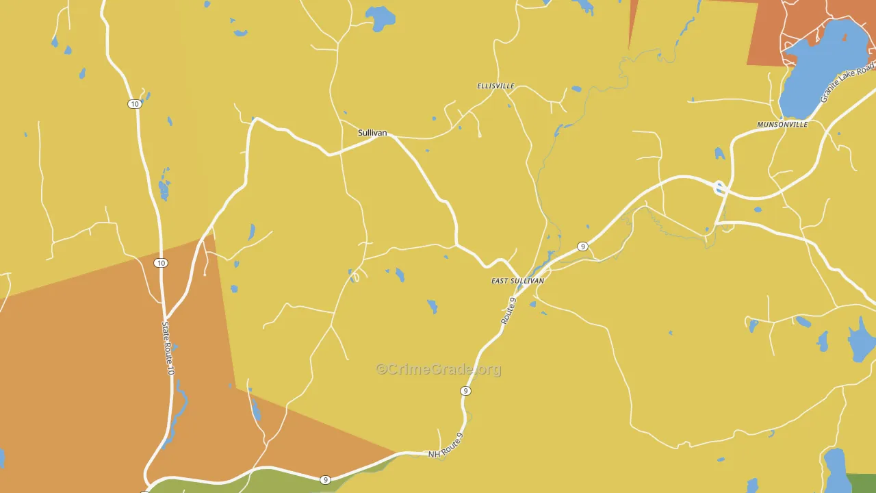 Sullivan, NH Map of Arson Rates