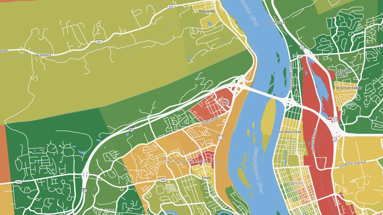 Summerdale, PA Map of Arson Rates