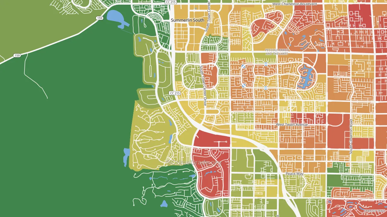 Summerlin South, NV Map of Arson Rates