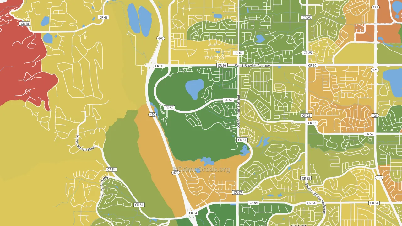 Summit Ridge at West Meadows, Dakota Ridge, CO Map of Arson Rates