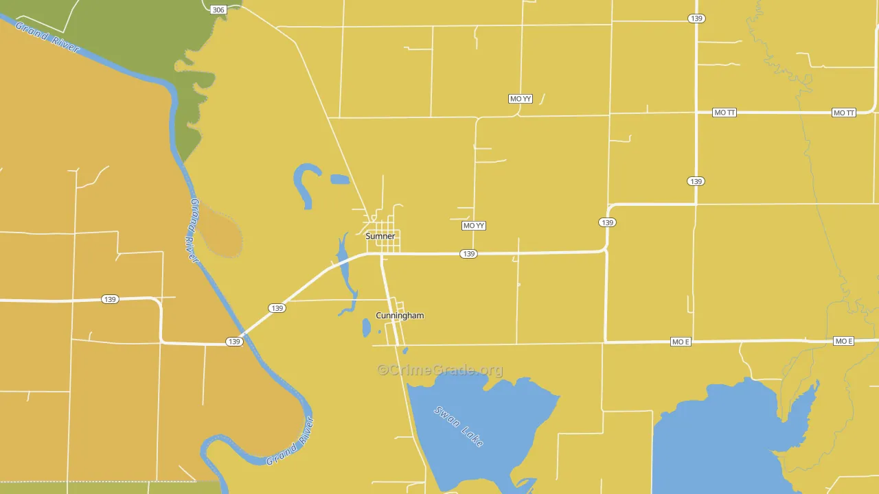 Sumner, MO Map of Arson Rates