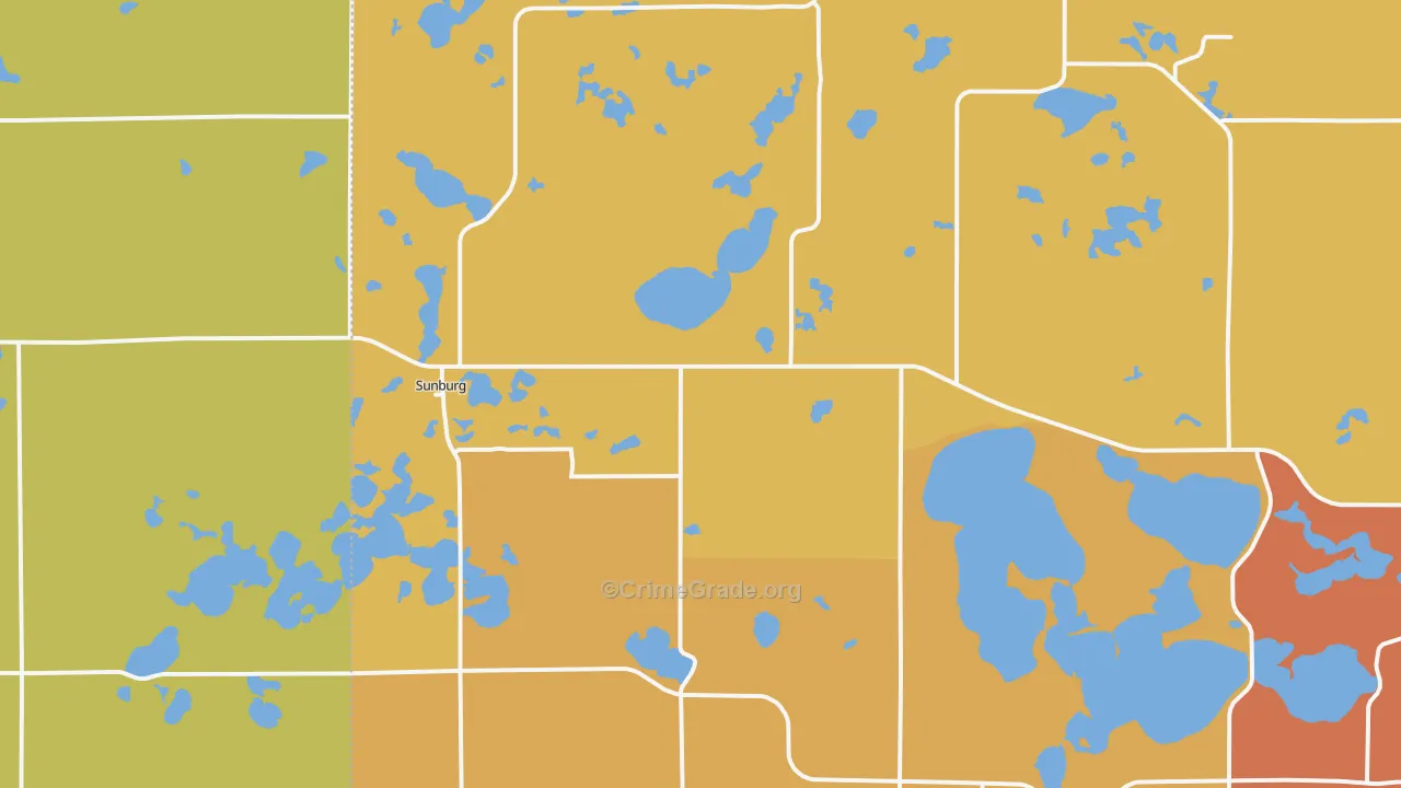 Sunburg, MN Map of Arson Rates