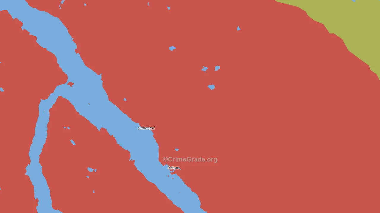Sunnyside, AK Map of Arson Rates