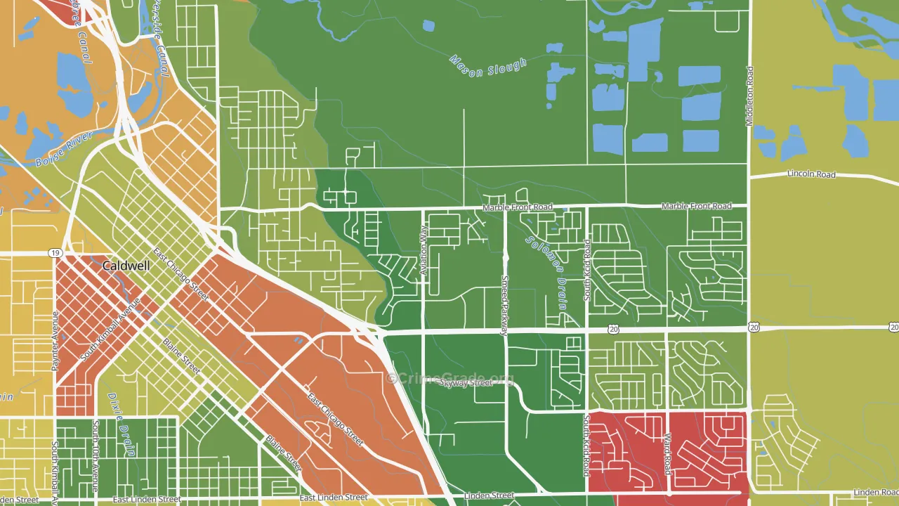 Sunnyslope, ID Map of Arson Rates