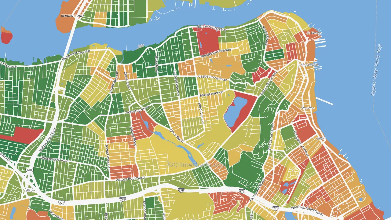 Sunset Hill, Staten Island, NY Map of Arson Rates