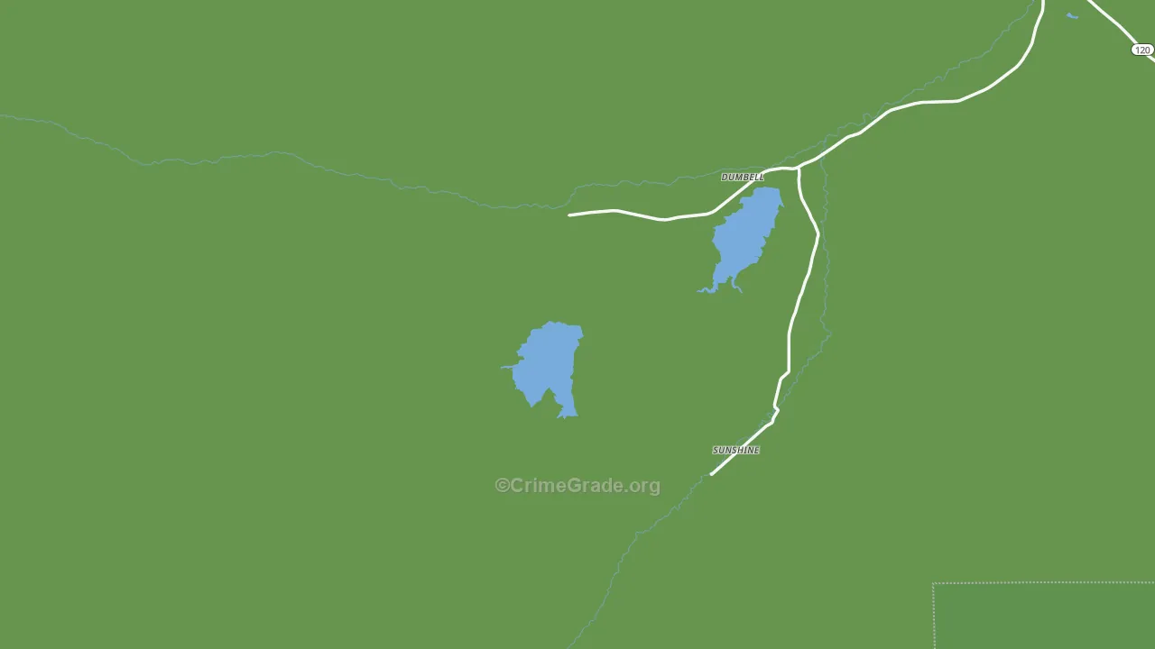 Sunshine, WY Map of Arson Rates