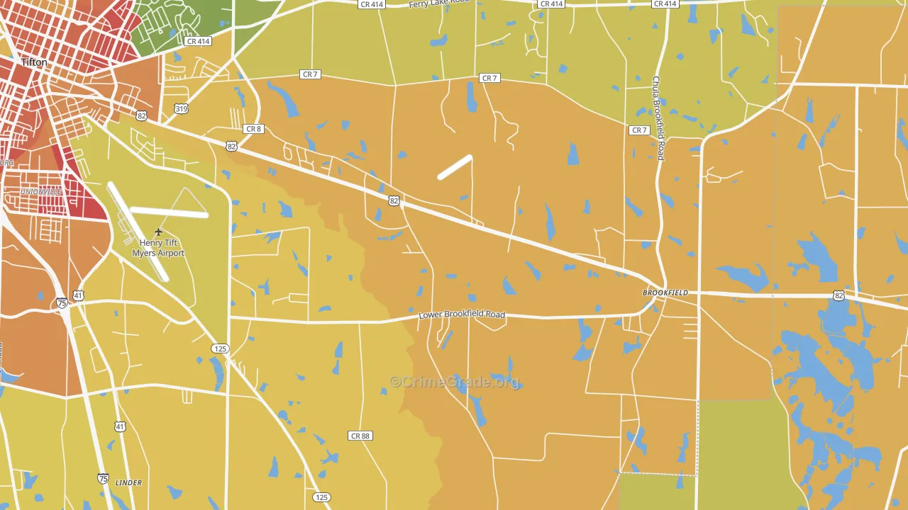 Sunsweet, GA Map of Arson Rates