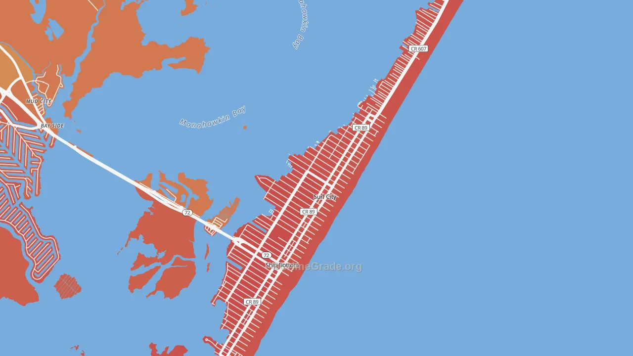 Surf City, NJ Map of Arson Rates