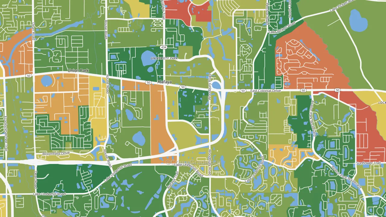 Sussex Place, Alafaya, FL Map of Arson Rates