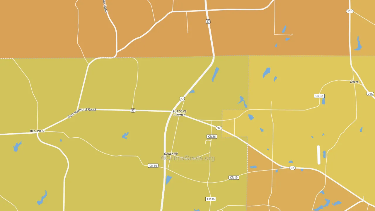 Suttons Corner, GA Map of Arson Rates