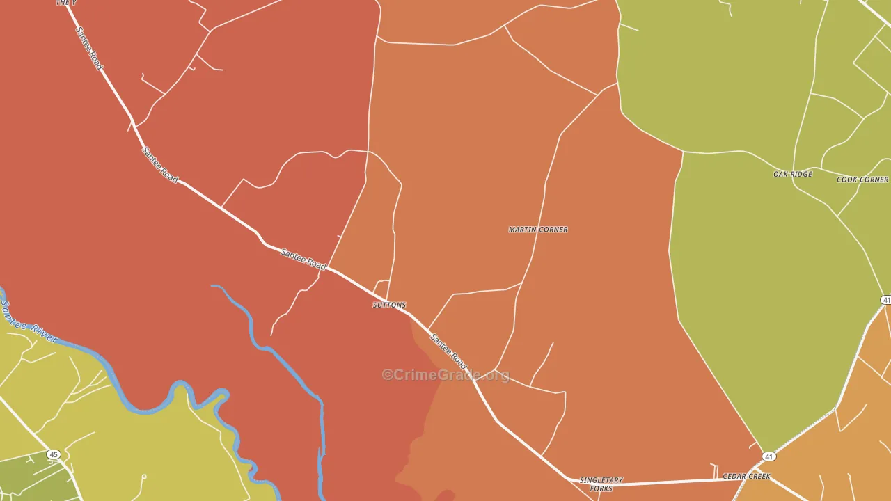 Suttons, SC Map of Arson Rates