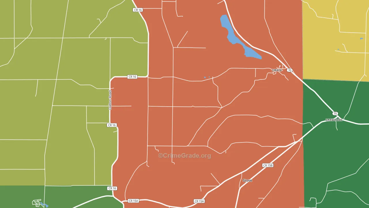 Swain, NY Map of Arson Rates