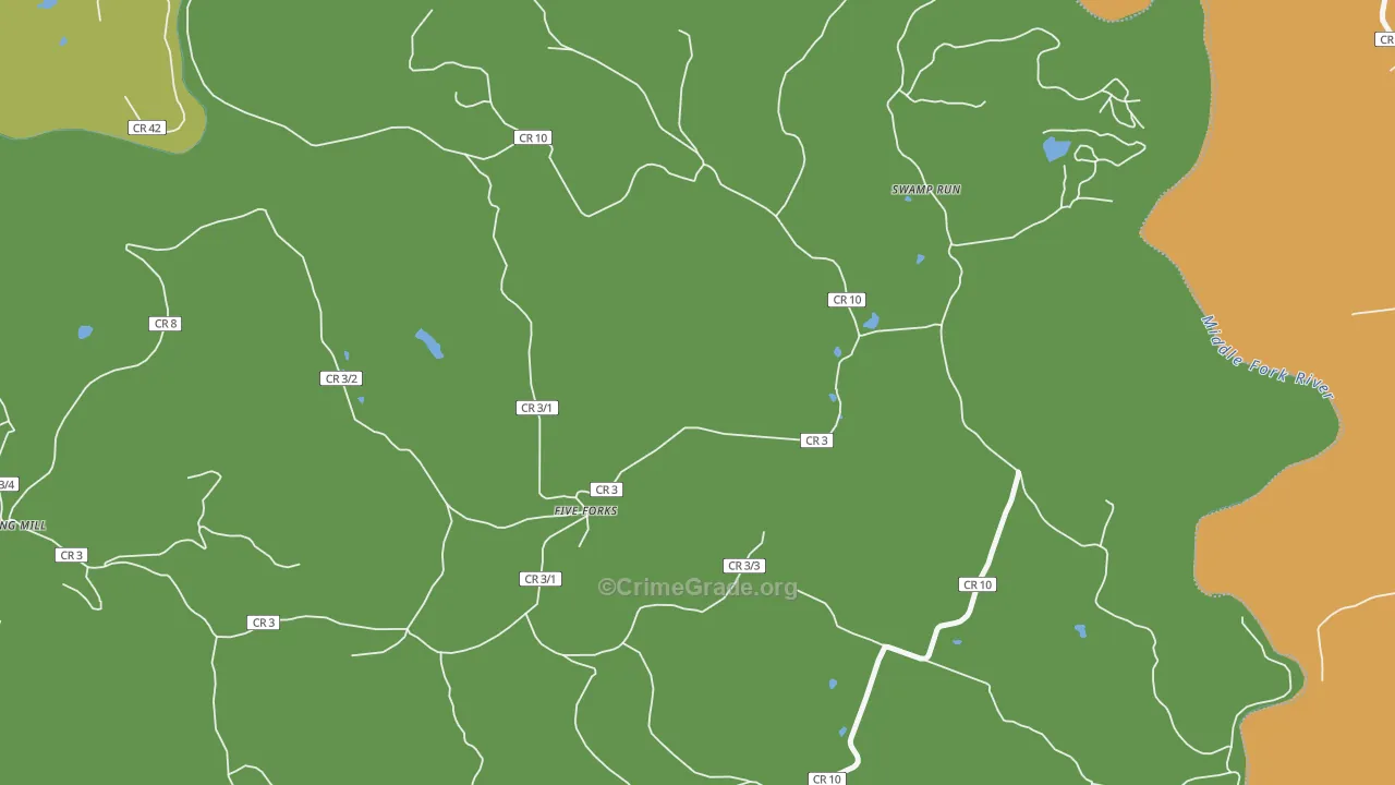 Swamp Run, WV Map of Arson Rates